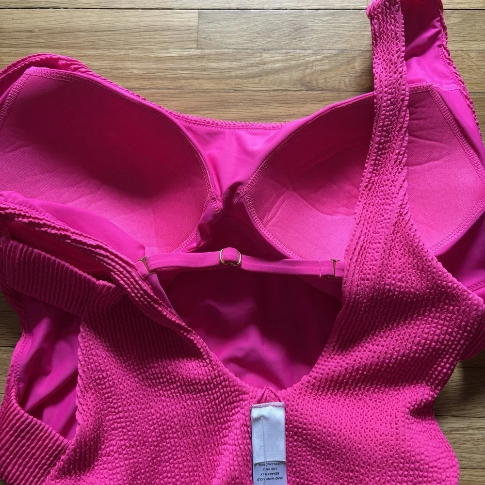 Ashley Graham Swimsuit Womens 18 Barbie Pink Cutout For All One Piece NWT Sexy